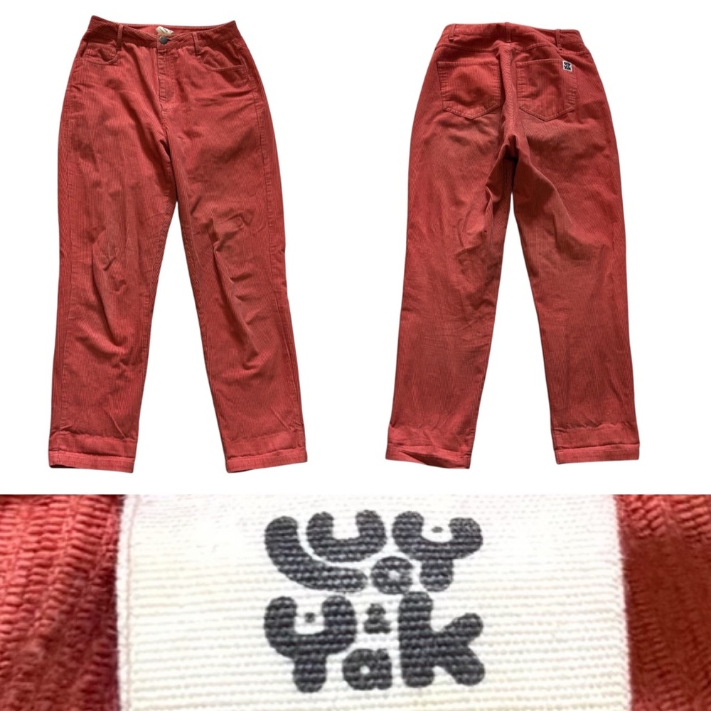Lucy & Yak Dallas Organic Cotton Corduroy Trousers Women’s Size 26 In Orange